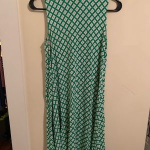 Green and White Charming Charlie Dress
